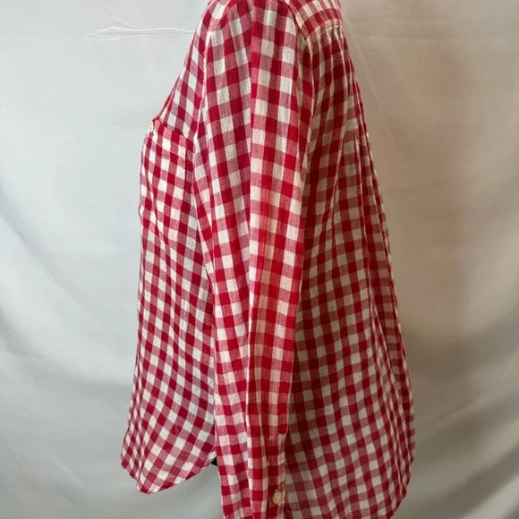 Ralph Lauren Denim and Supply Red/White Gingham long sleeve 💯 cotton Size L - Picture 8 of 13